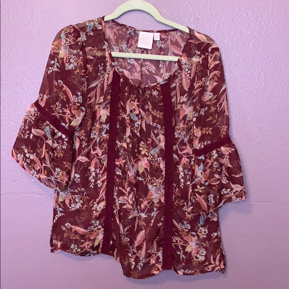 Flowy floral Lauren Conrad top